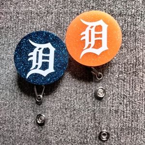 Detroit Tigers retractable name badge reel ID holders